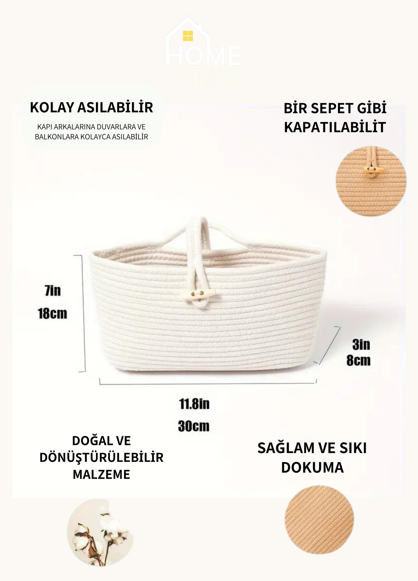 Askılı Bohem Sepet Düzenleyici