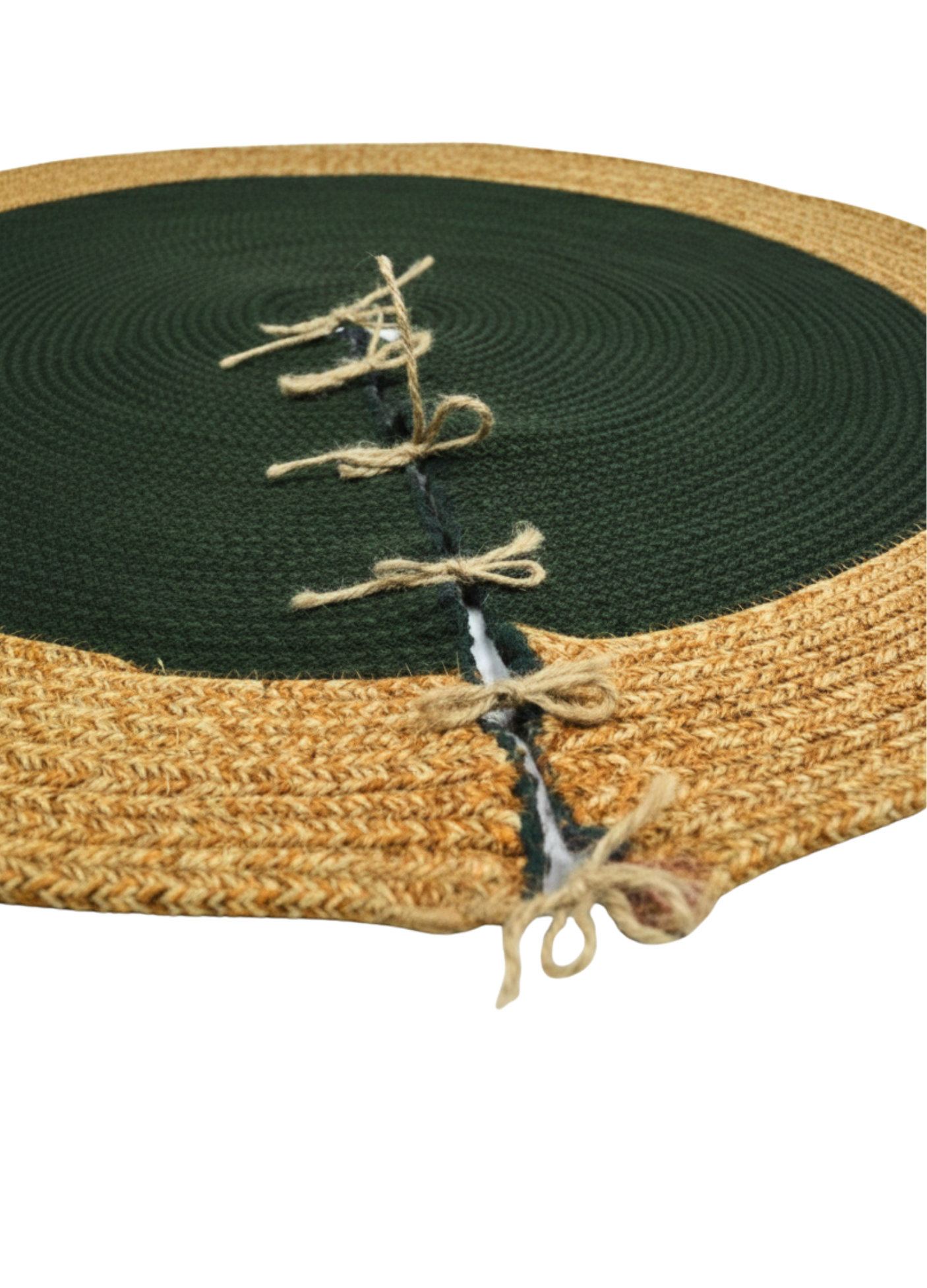Harmony Round Jute Carpet Handmade Decorative Rug Meditation Carpet
