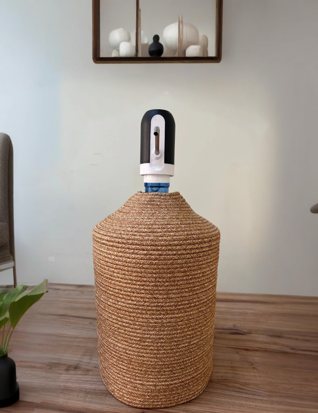 AQUA NATURE Damacanalara Stil Ve Doğallık Jüt Damacana Kılıfı