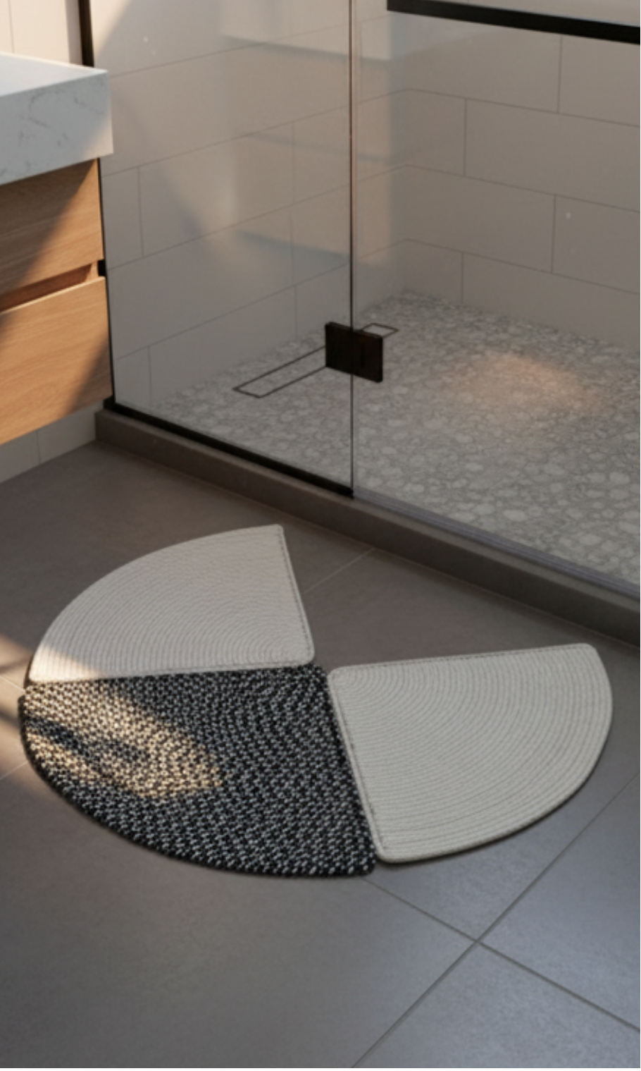 Nordic Weave Bathroom Mat Shower Cabin Doormat