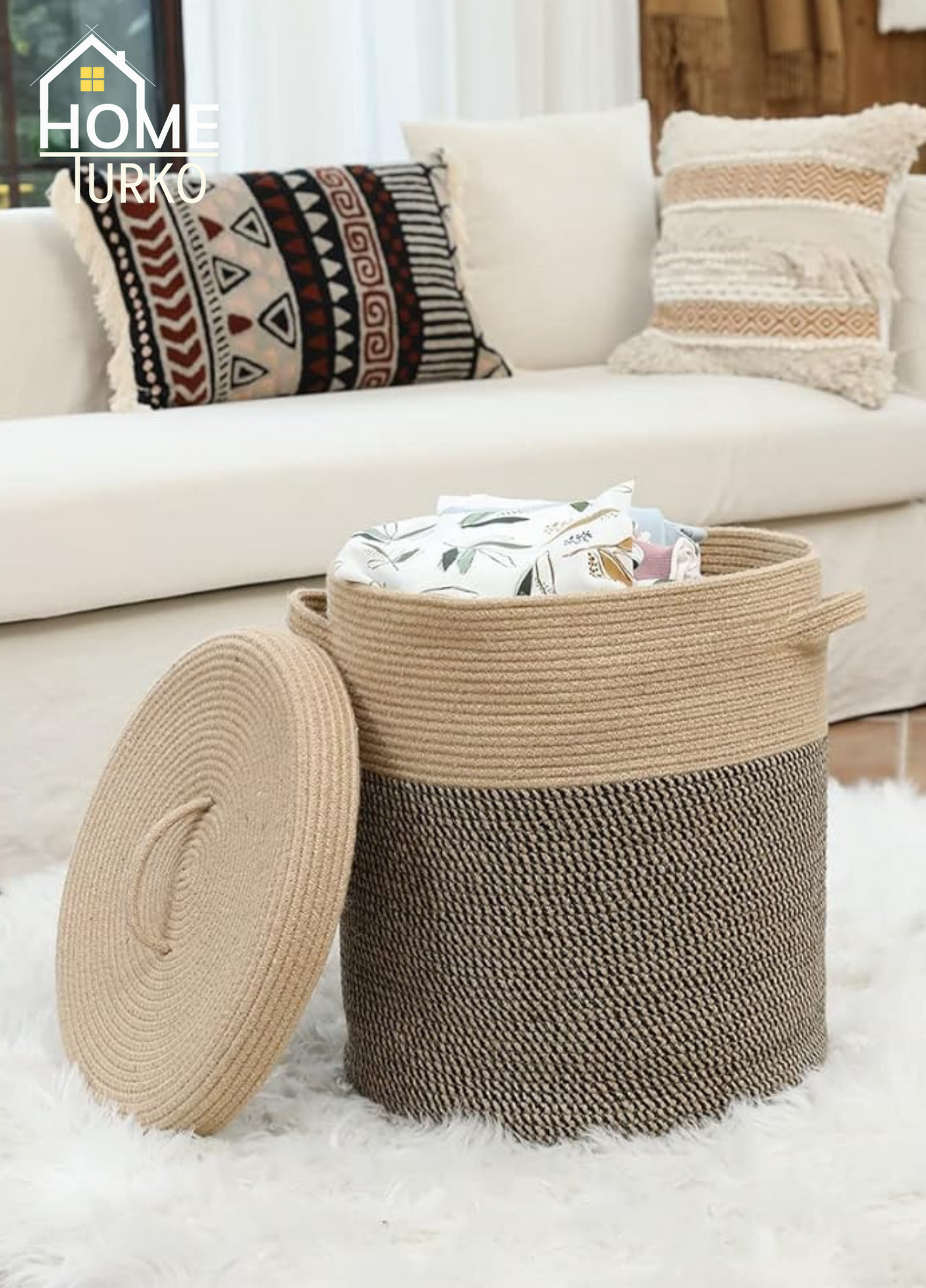 Laundry Basket Organizer Basket with Lid