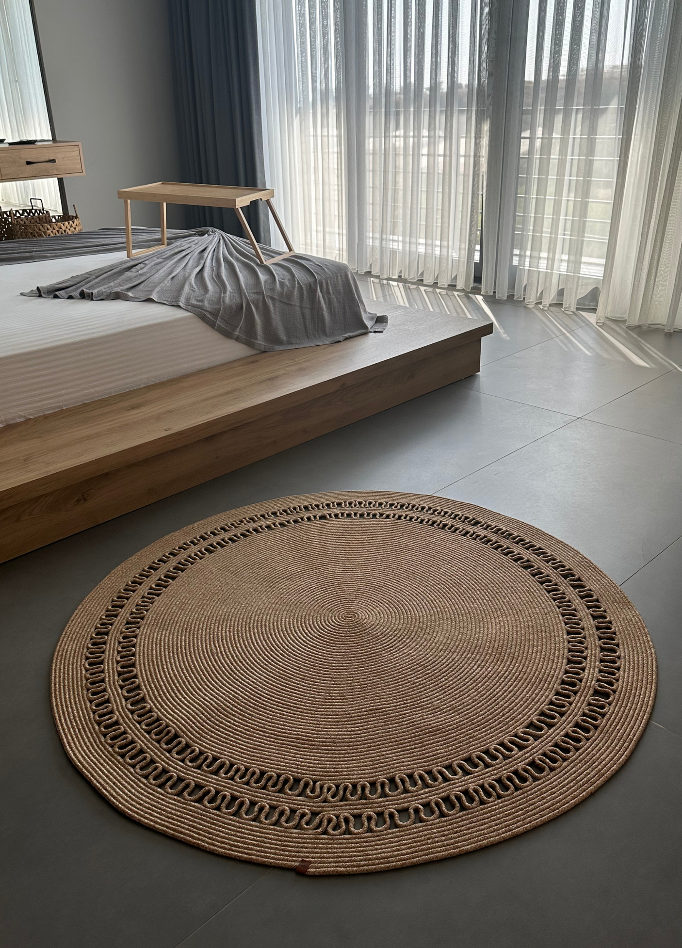 Jute Bohemian Carpet & Rug & Mat