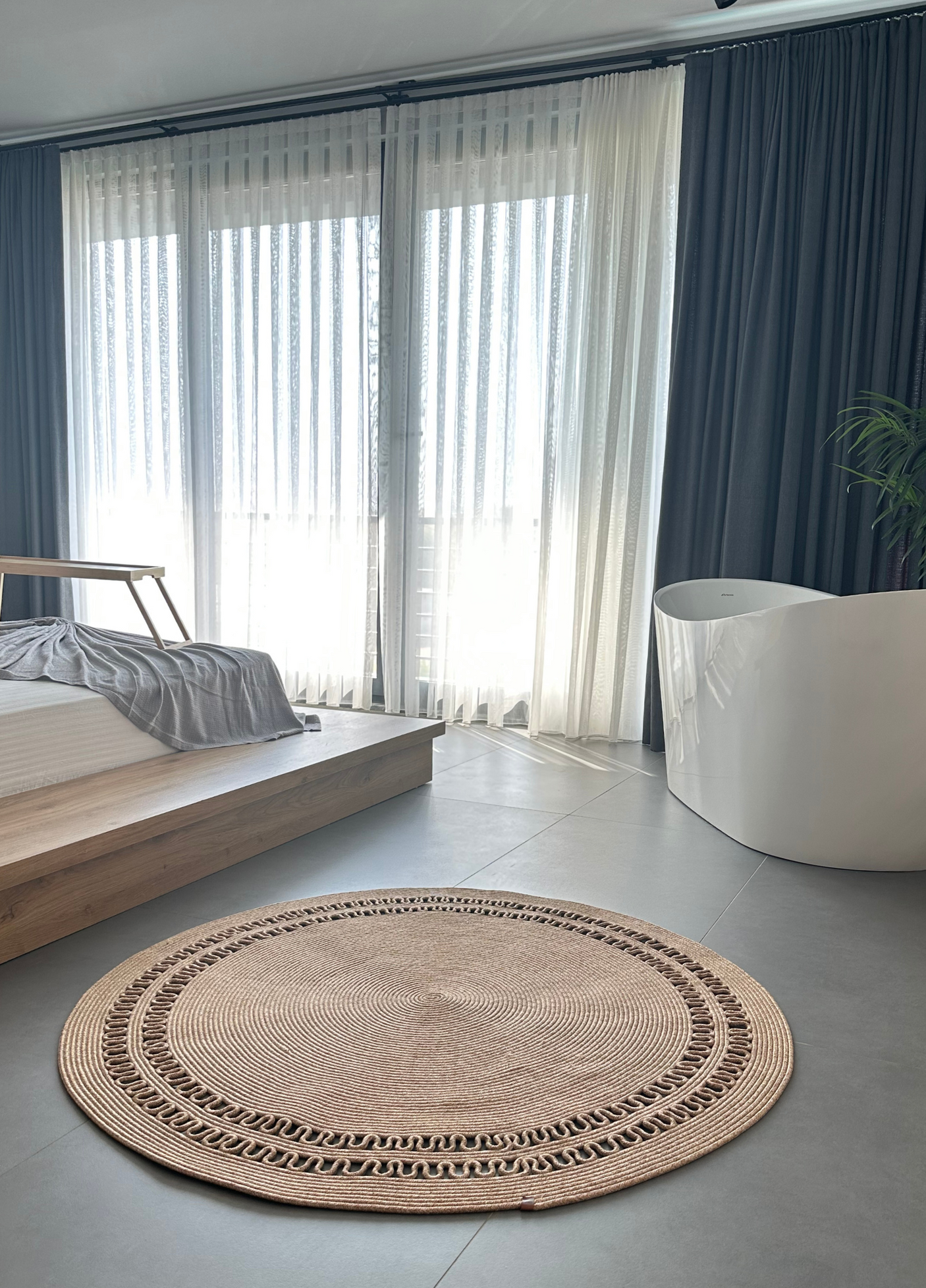 Jute Bohemian Carpet & Rug & Mat