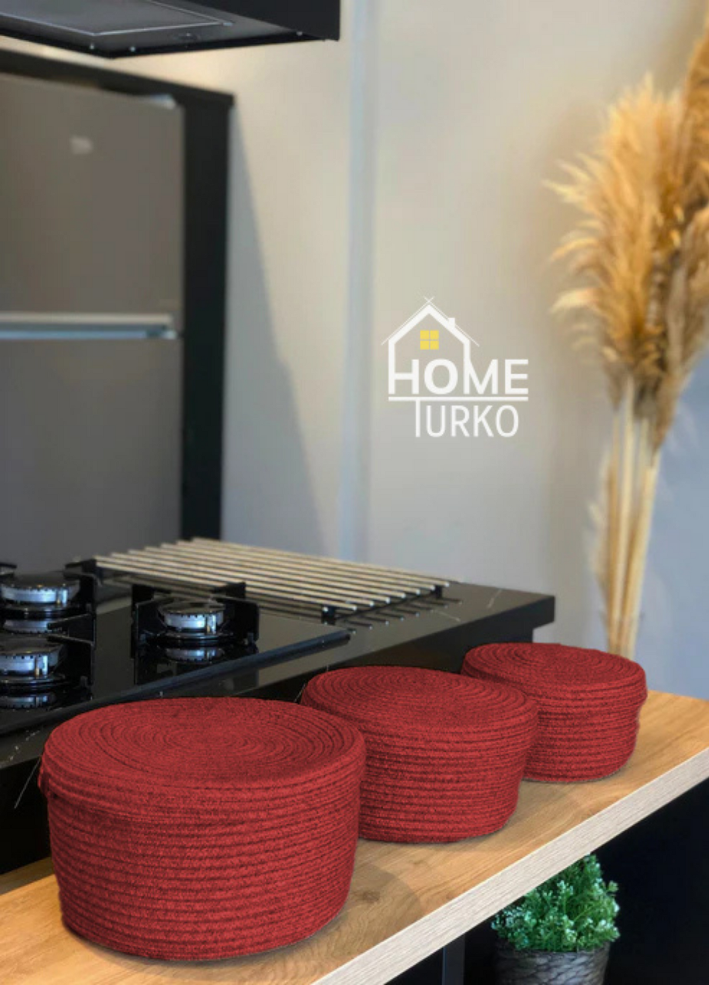 Bohemian Triple Lidded Basket Set