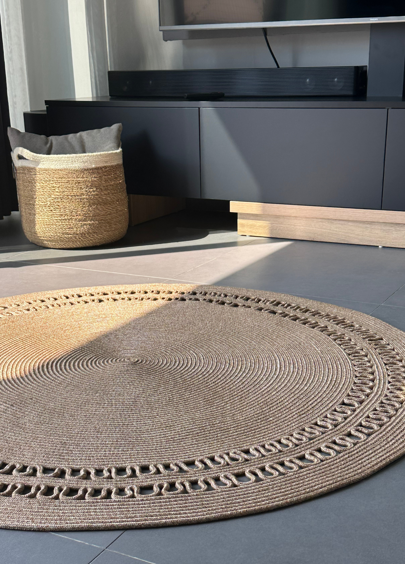 Jute Bohemian Carpet & Rug & Mat