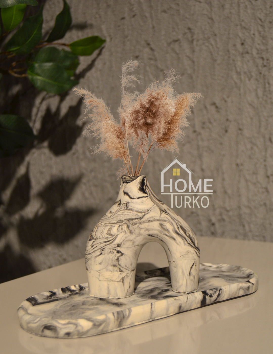 Double Bohemian Figurine and Ornamental Vase