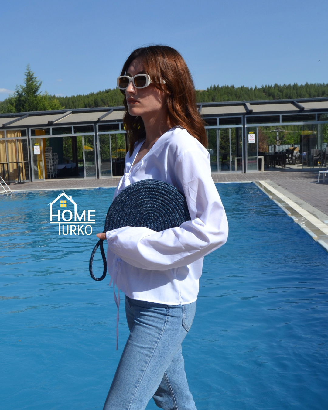 Jute Decorative Zippered Wallet