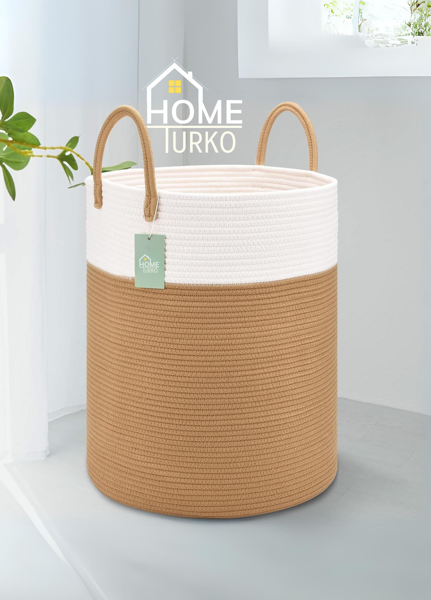 Bohem Kulplu Çamaşır Sepeti / Düzenleyici