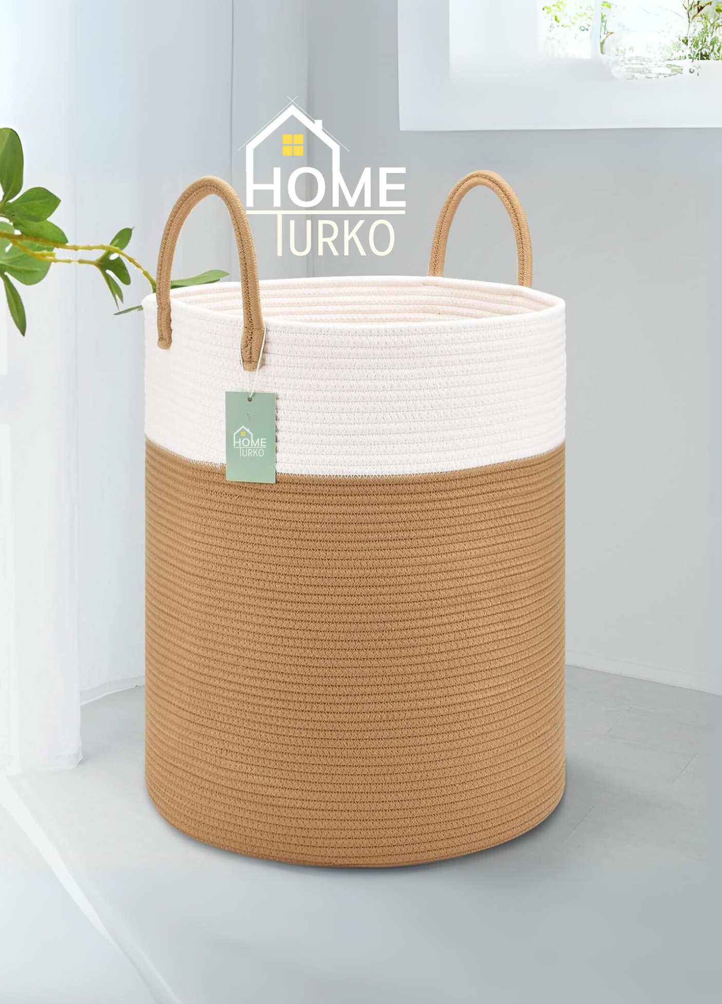 Bohem Kulplu Çamaşır Sepeti / Düzenleyici