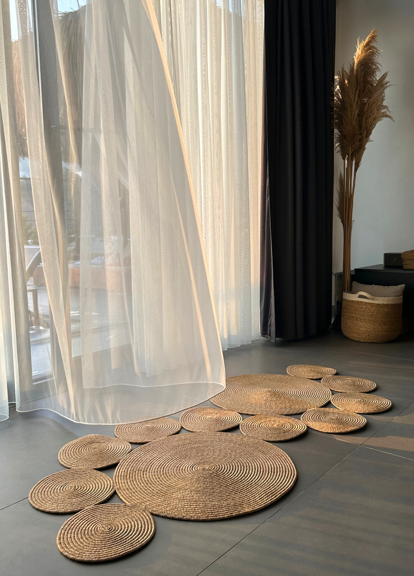 Jute Bohemian Carpet & Rug & Mat