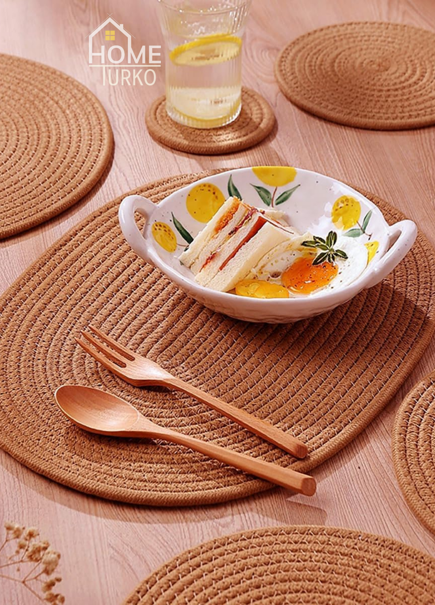 Jute Subpla Plate Coaster Set