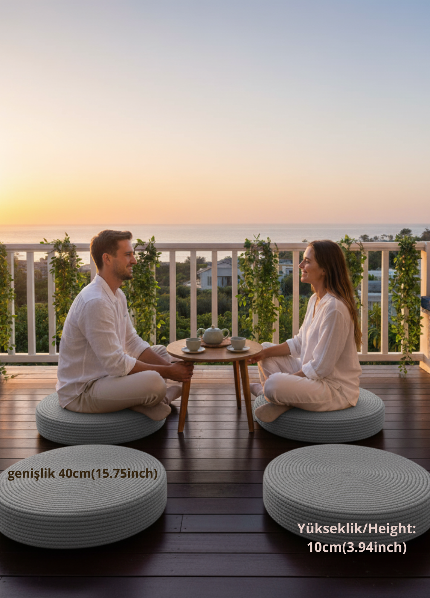 SOFA Minder Jüt Meditasyon Yastığı