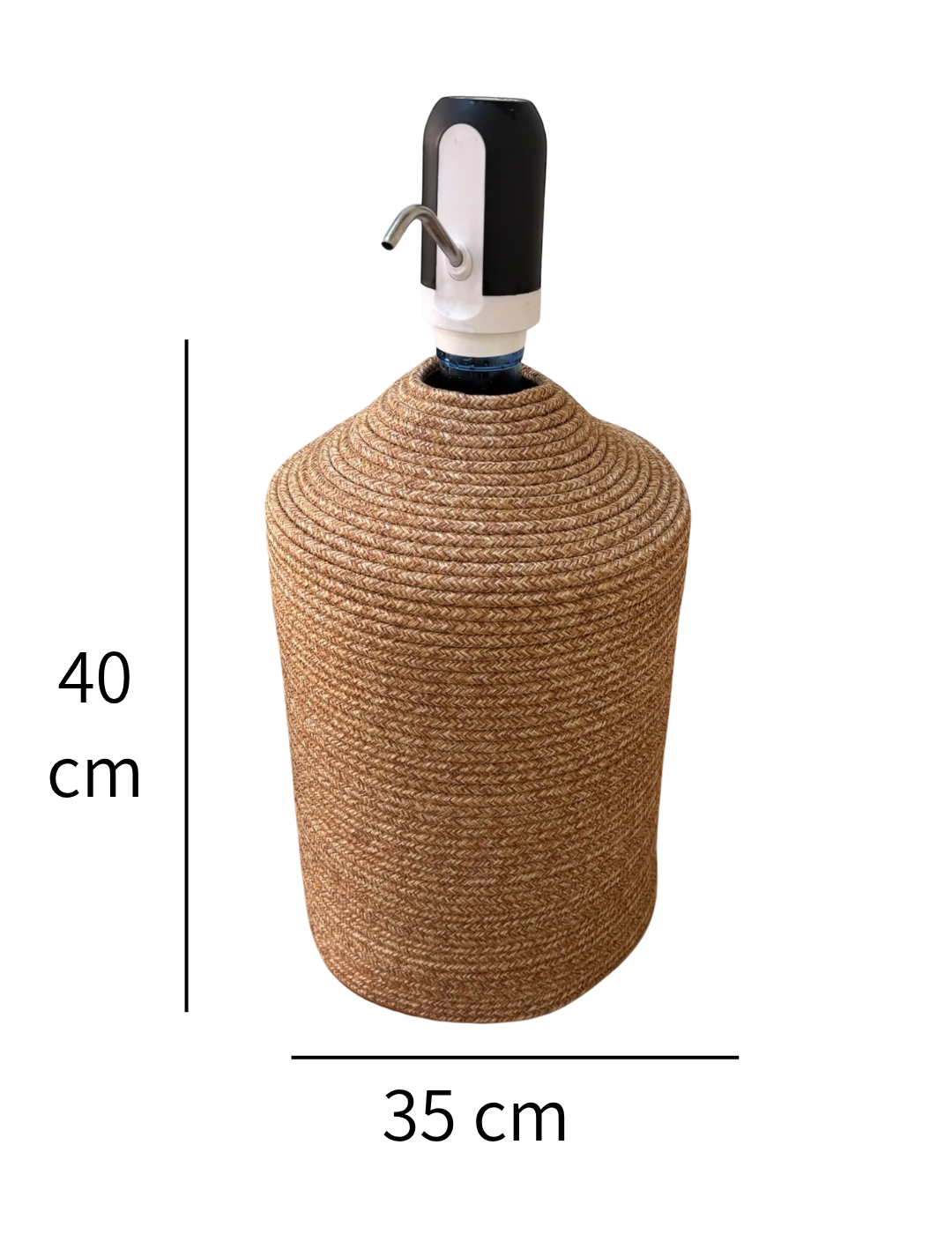 AQUA NATURE Damacanalara Stil Ve Doğallık Jüt Damacana Kılıfı