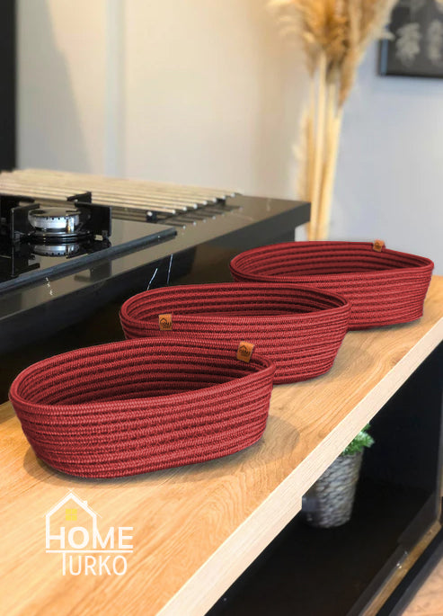 Triple Bohemian Organizer Basket Set