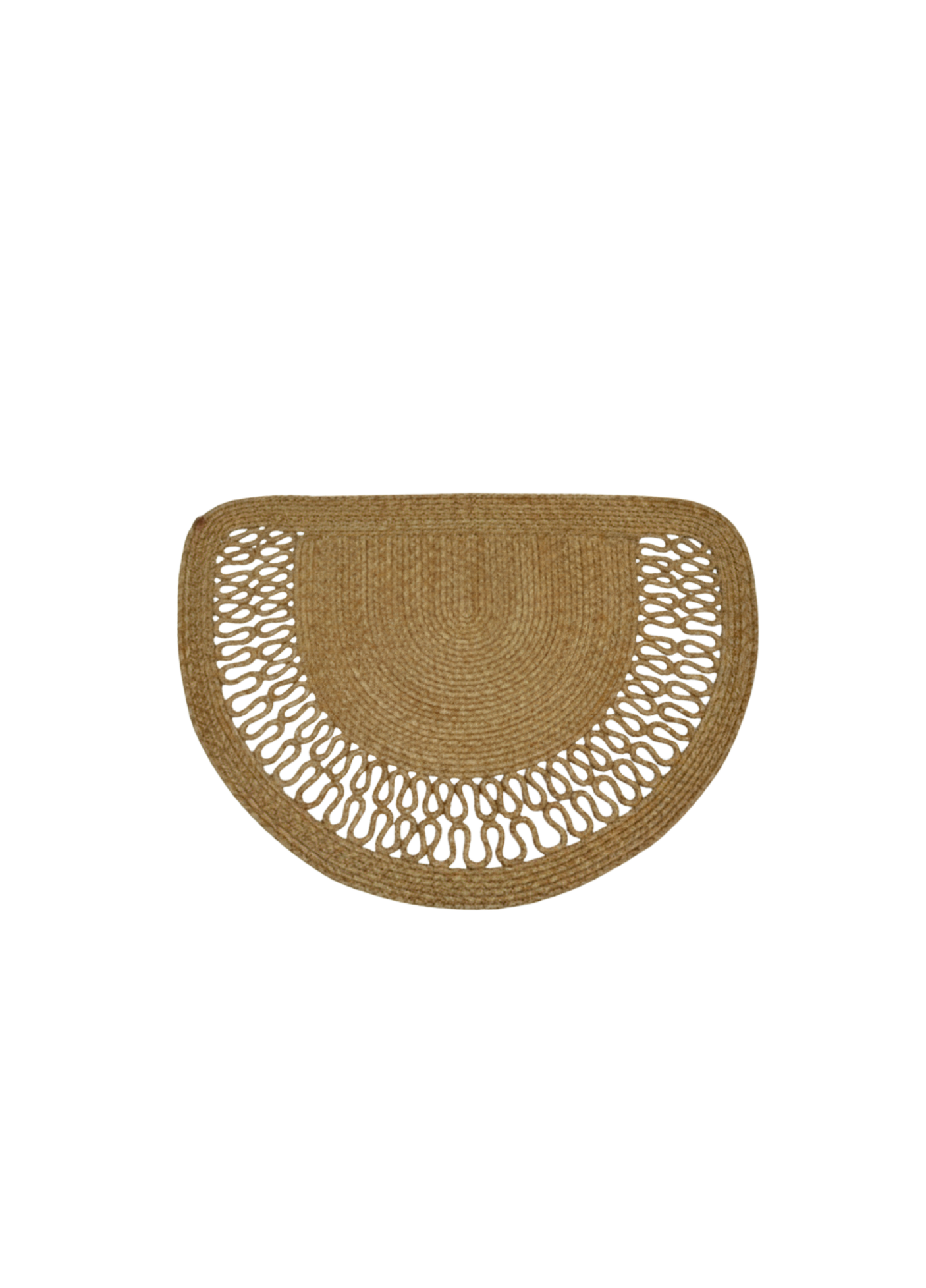 HomeAura Natural Jute Pattern Detailed Doormat