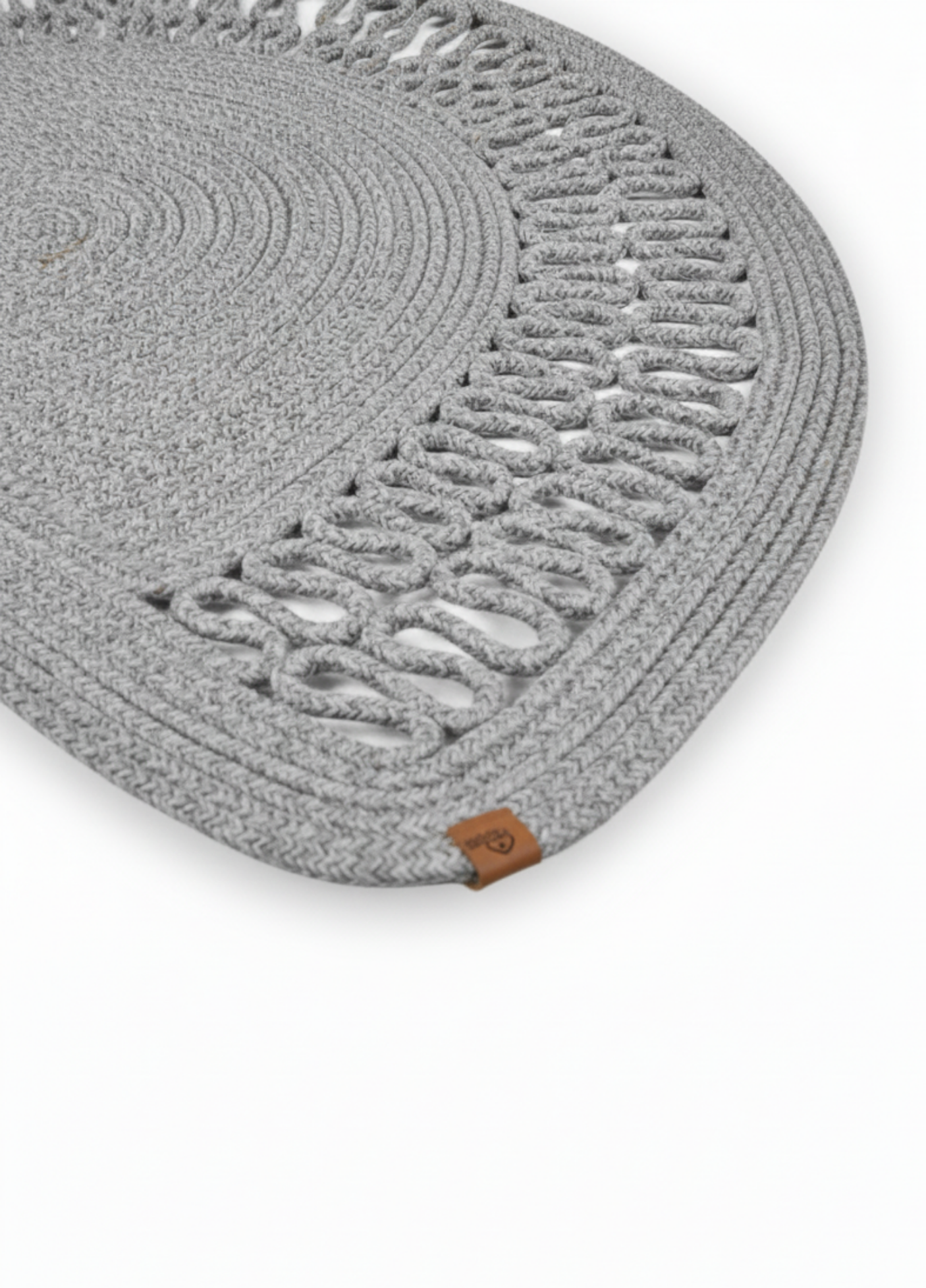 HomeAura Natural Jute Pattern Detailed Doormat