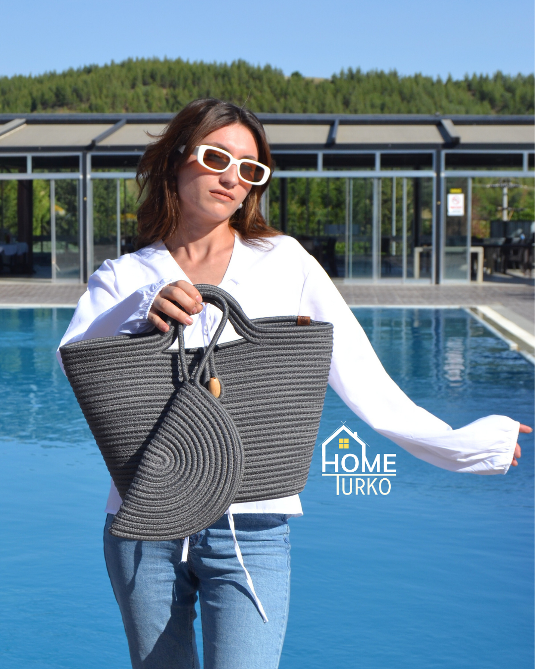 Jute Decorative Zippered 2-Pack Bohemian Style Wallet