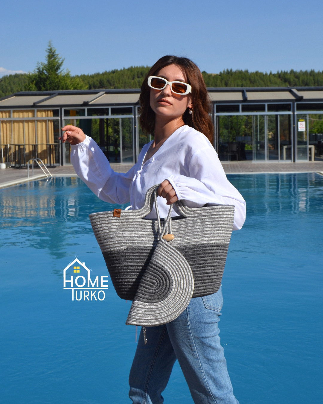 Jute Decorative Zippered 2-Pack Bohemian Style Wallet