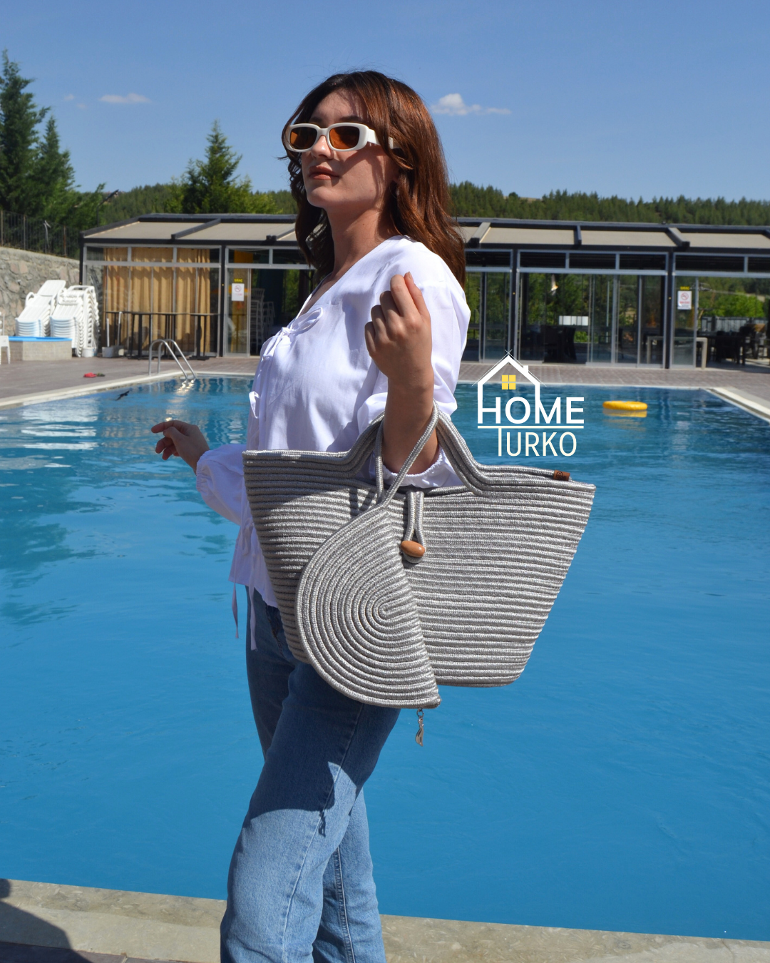 Jute Decorative Zippered 2-Pack Bohemian Style Wallet