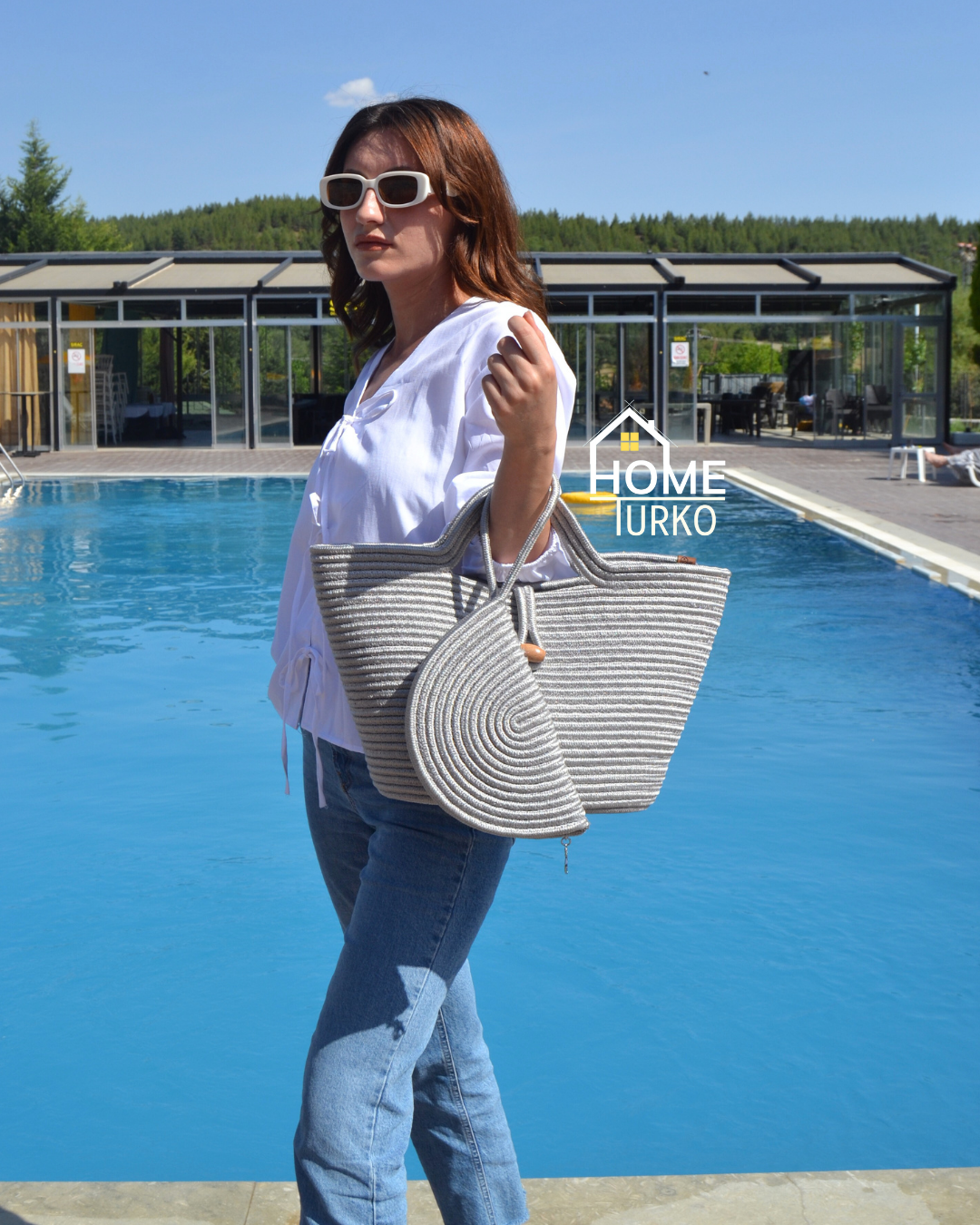 Jute Decorative Zippered 2-Pack Bohemian Style Wallet