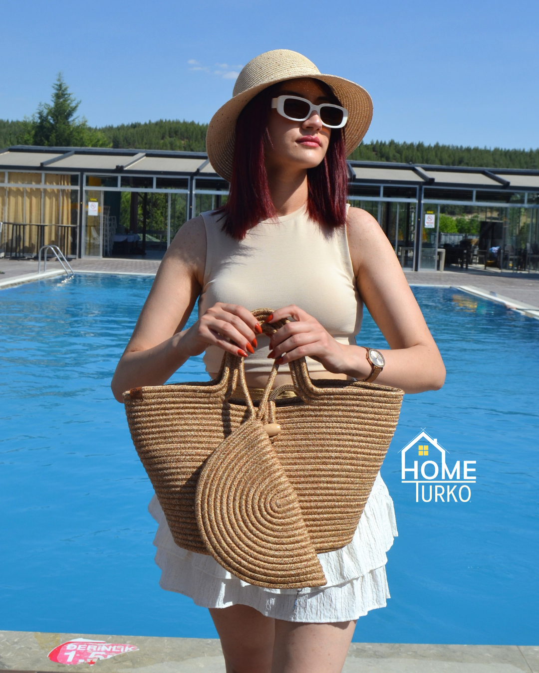 Jute Decorative Zippered 2-Pack Bohemian Style Wallet