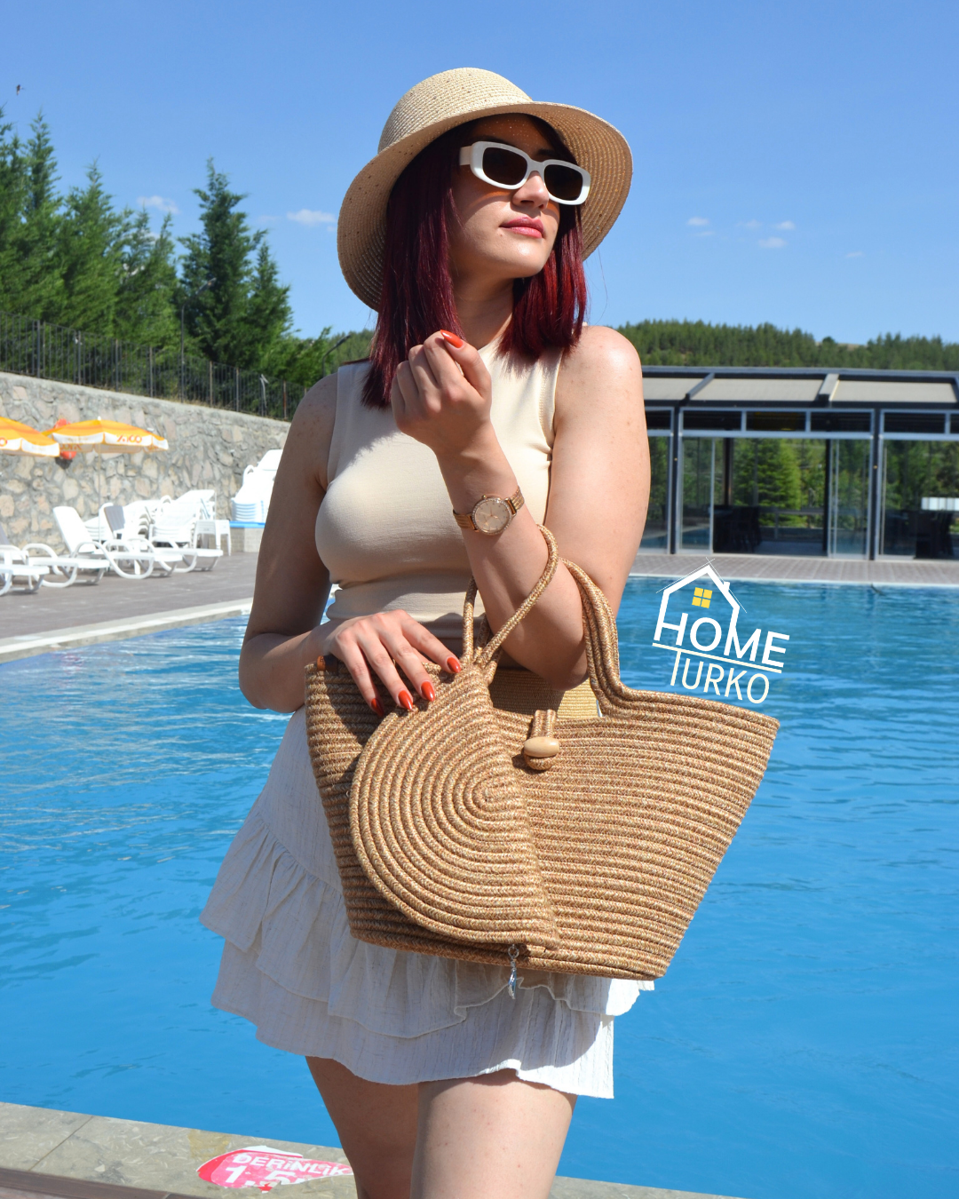 Jute Decorative Zippered 2-Pack Bohemian Style Wallet