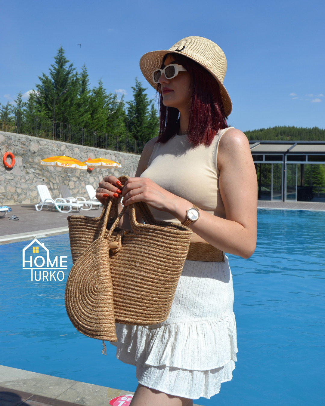 Jute Decorative Zippered 2-Pack Bohemian Style Wallet