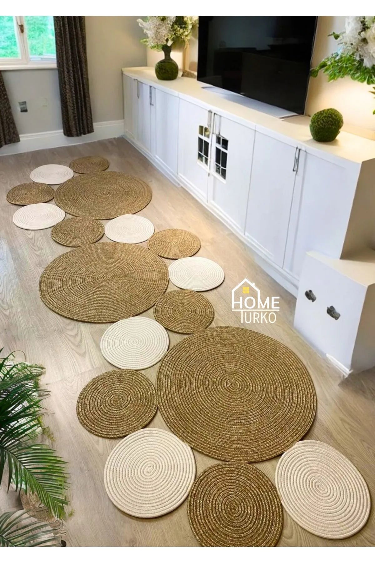 Jute Bohemian Carpet & Rug & Mat