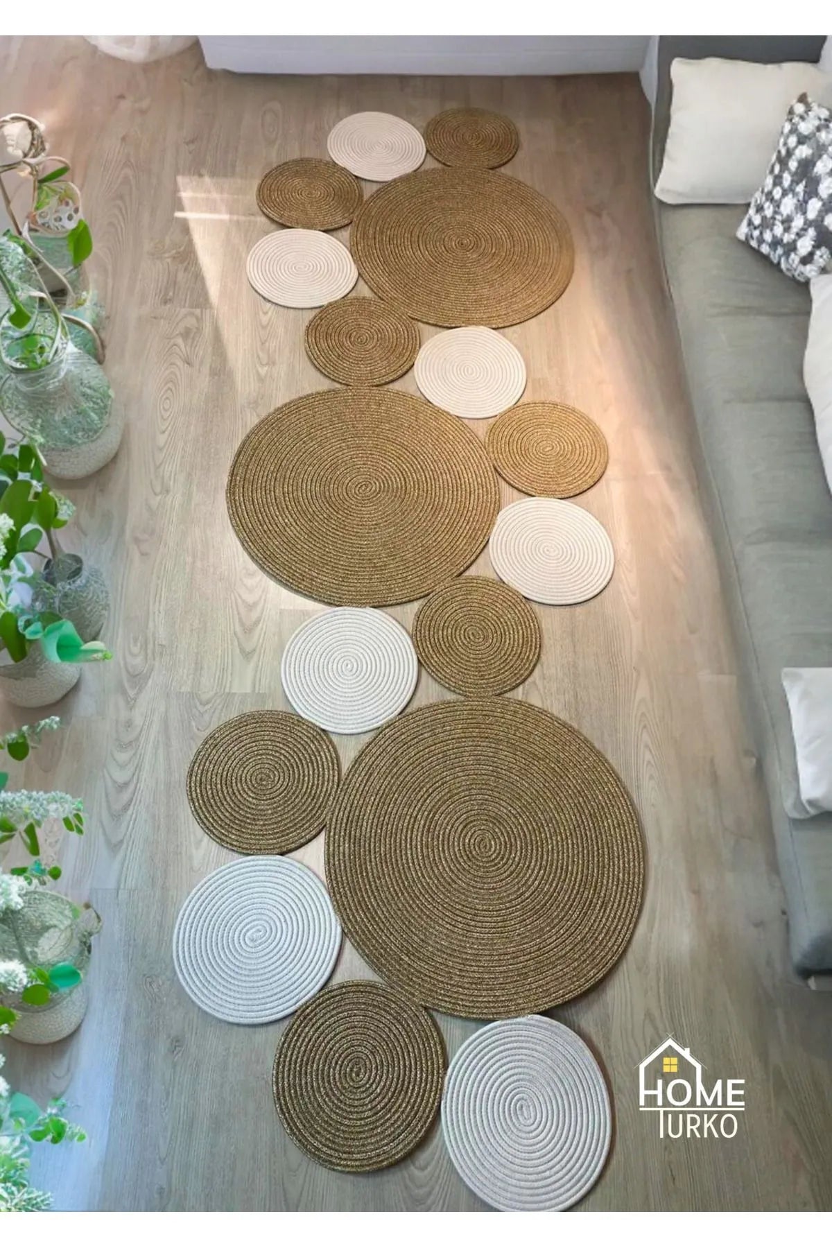 Jute Bohemian Carpet & Rug & Mat