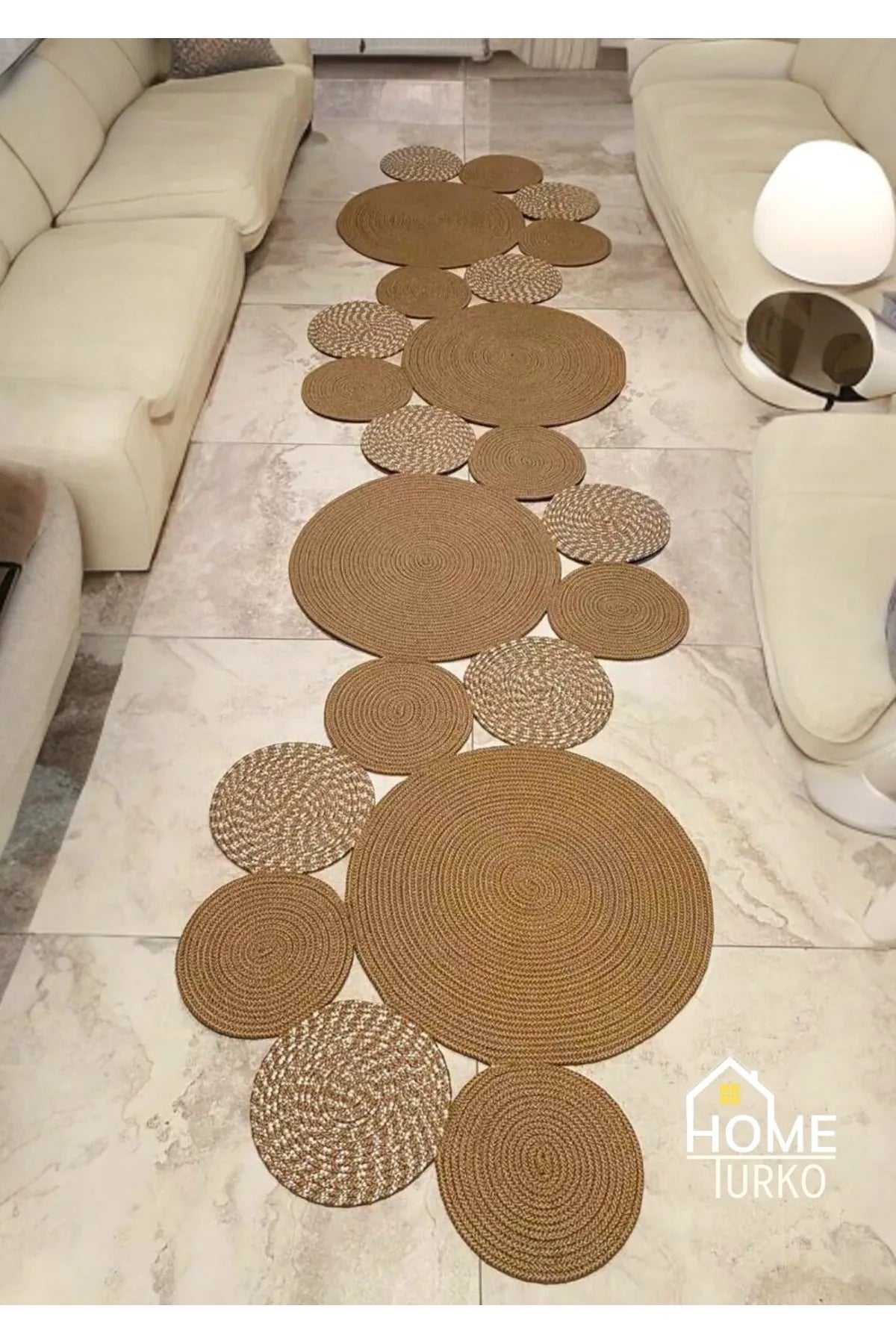 Jute Bohemian Carpet & Rug & Mat