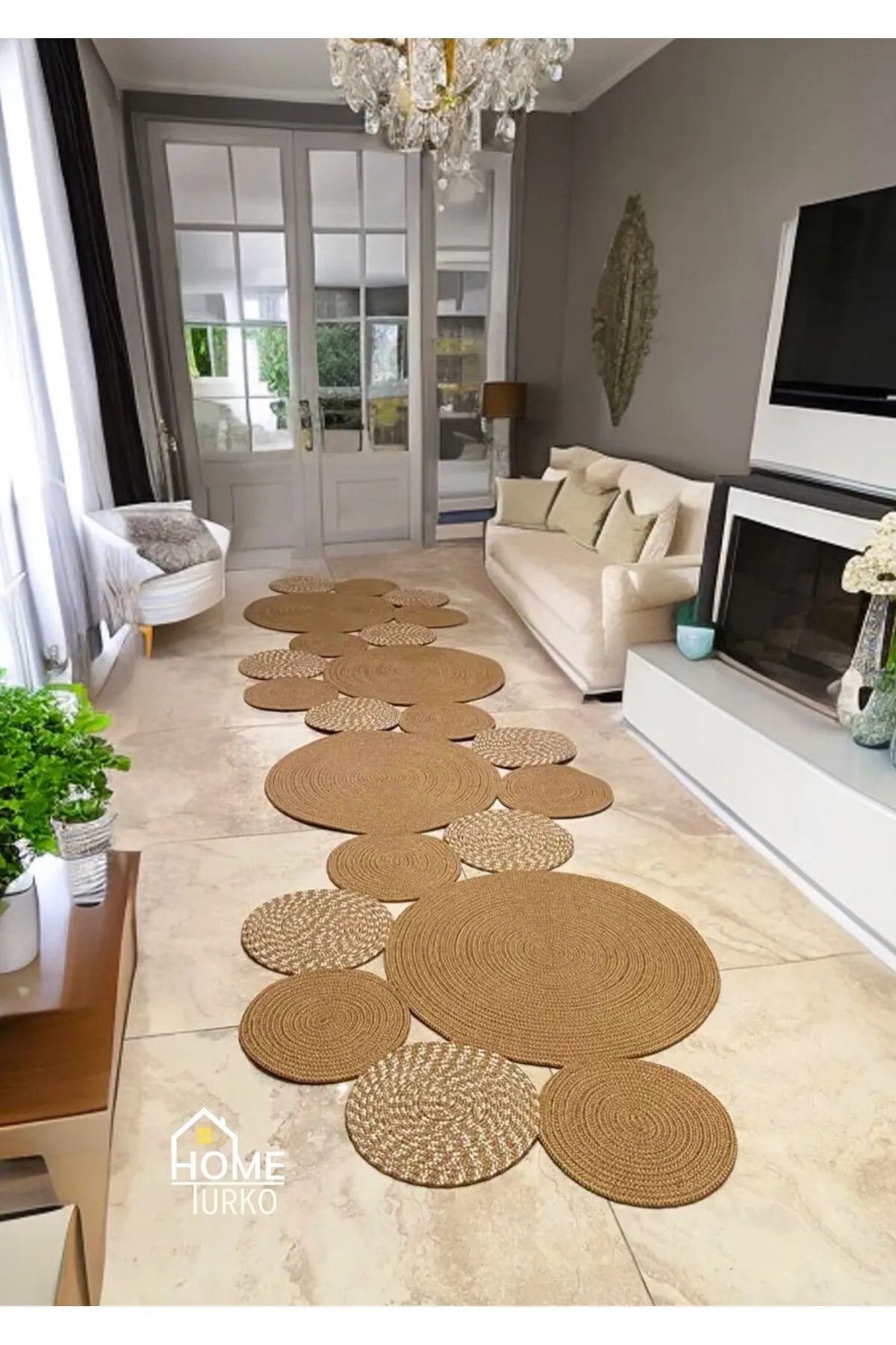 Jute Bohemian Carpet & Rug & Mat