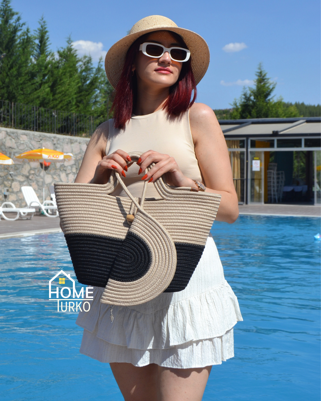 Jute Decorative Zippered 2-Pack Bohemian Style Wallet