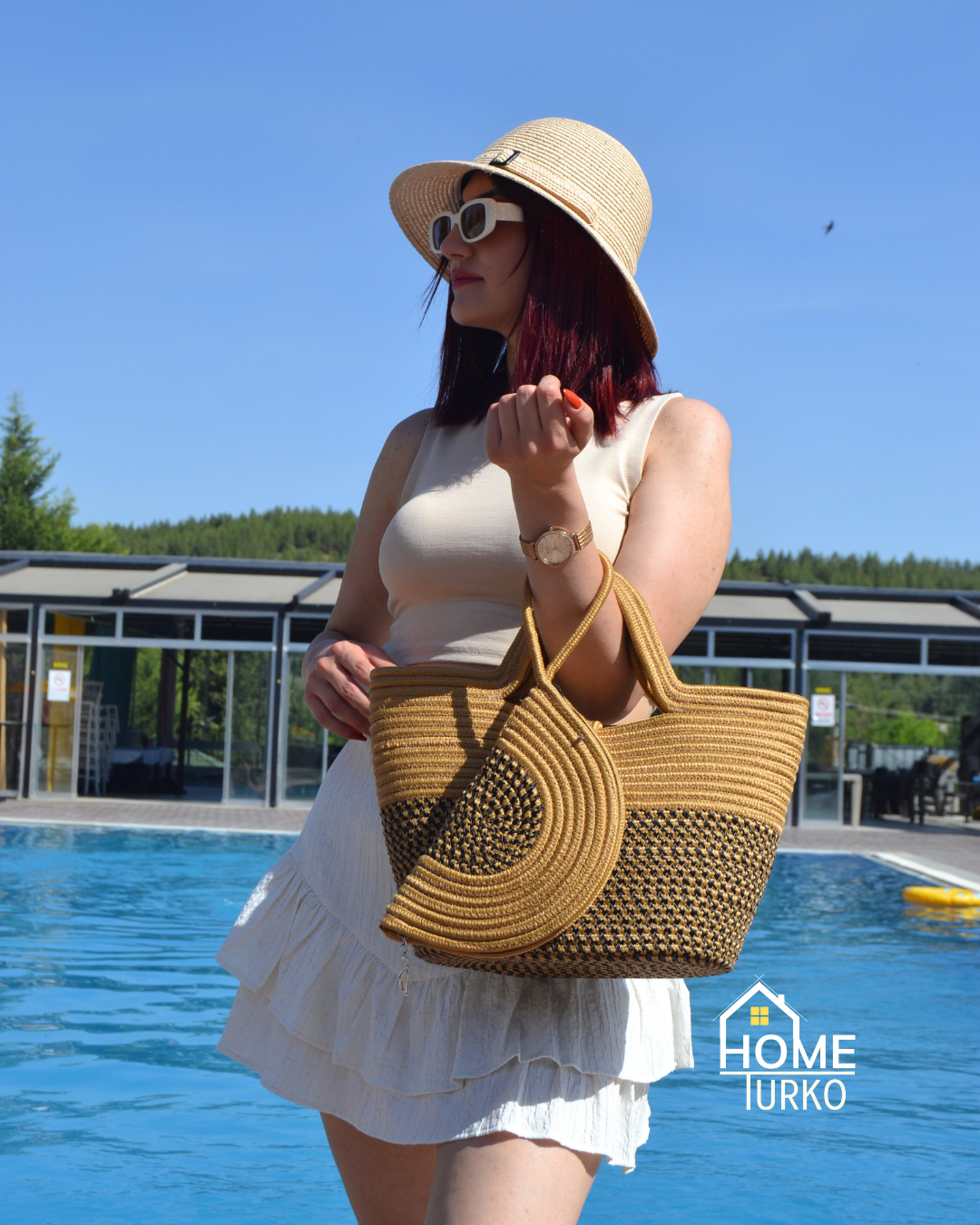 Jute Decorative Zippered 2-Pack Bohemian Style Wallet