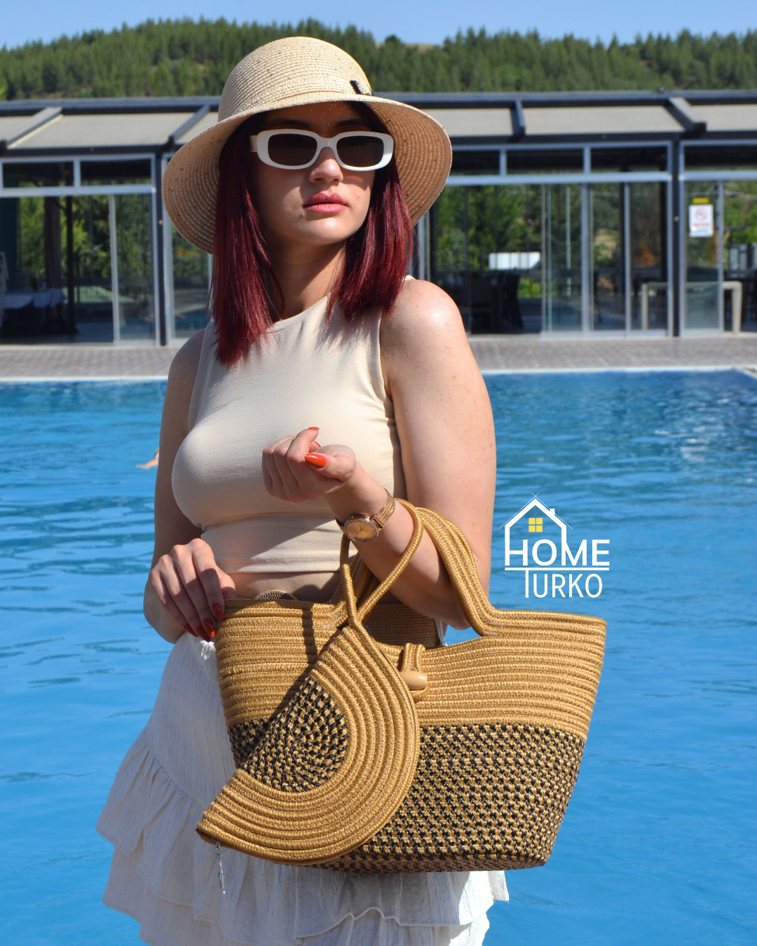 Jute Decorative Zippered 2-Pack Bohemian Style Wallet