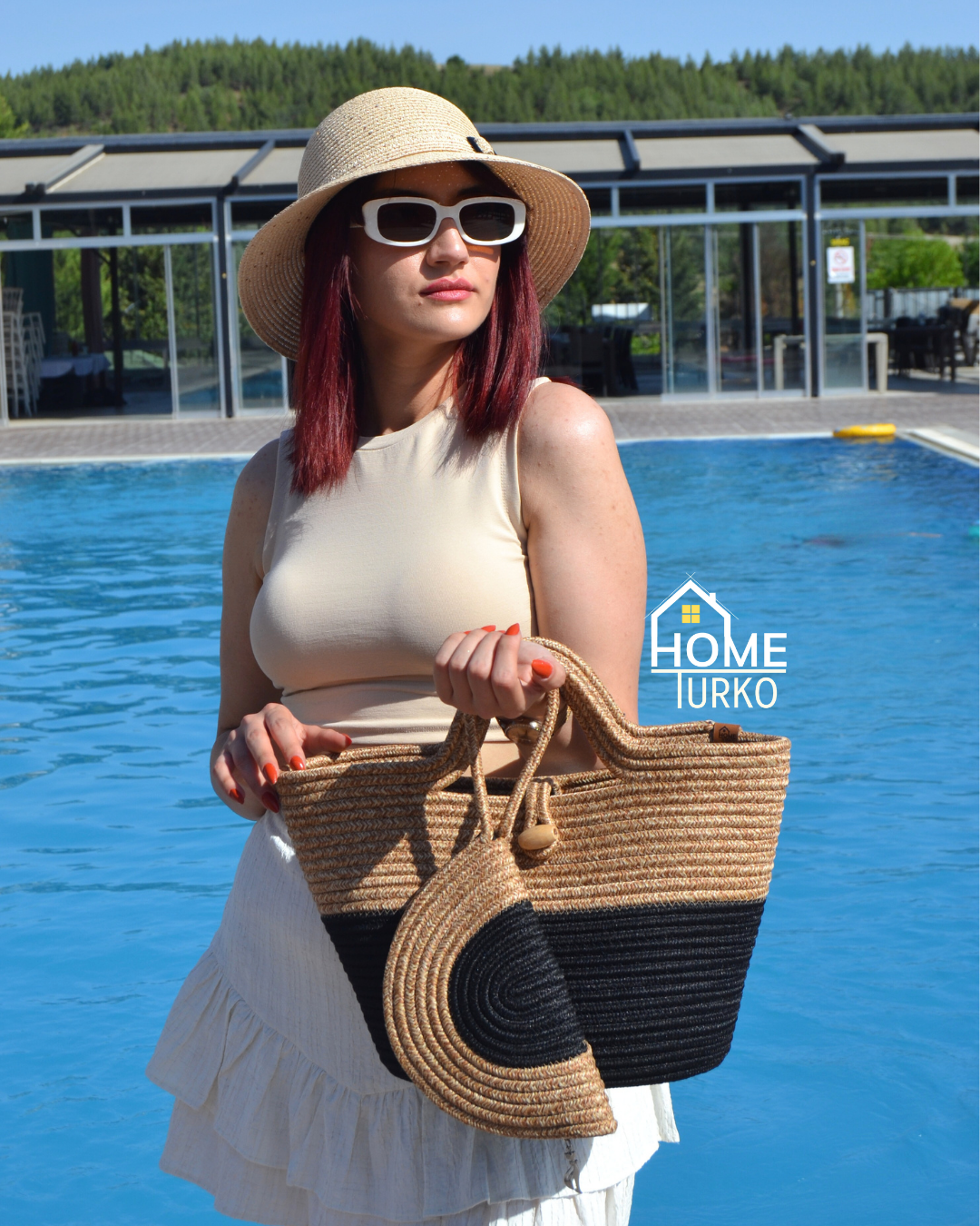 Jute Decorative Zippered 2-Pack Bohemian Style Wallet