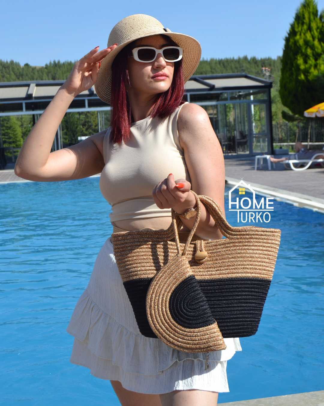 Jute Decorative Zippered 2-Pack Bohemian Style Wallet