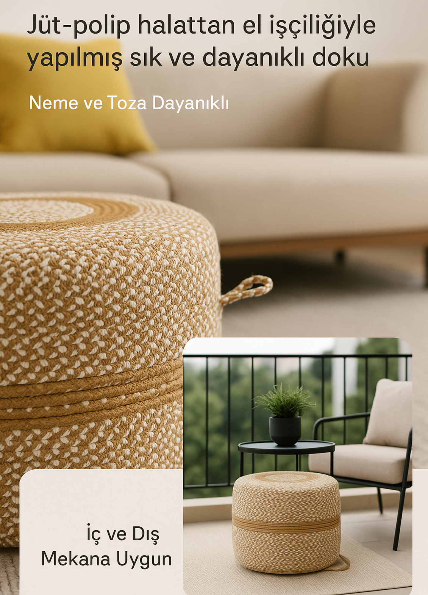 Boho Terra Moderin Jüt Puf