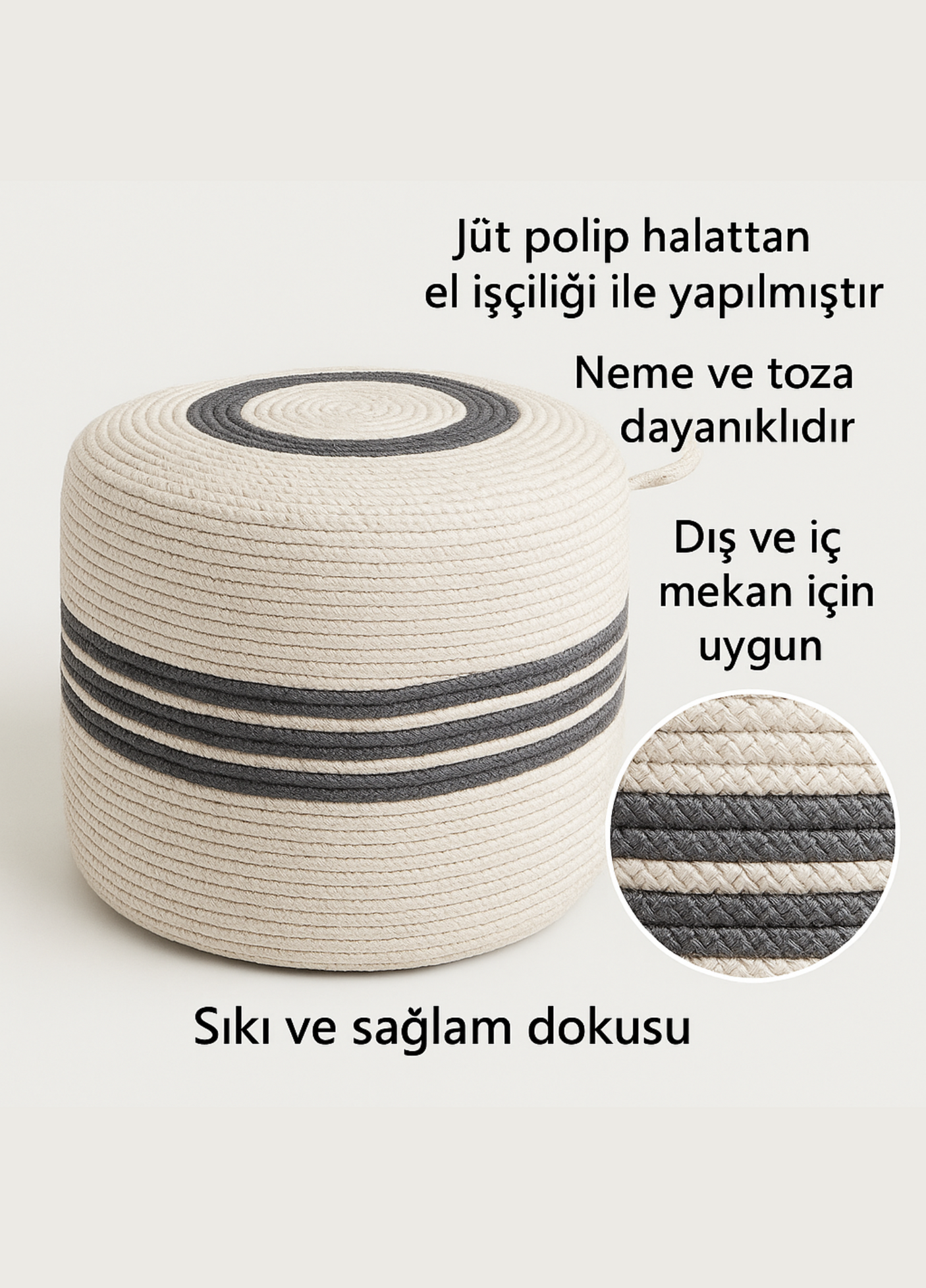 Boho Terra Moderin Jüt Puf