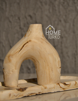 Double Bohemian Figurine and Ornamental Vase