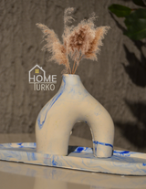 Double Bohemian Figurine and Ornamental Vase