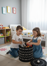 MonoCraft Jute Modern Touch, Handmade Knitted Large Volume Baskets with Lids