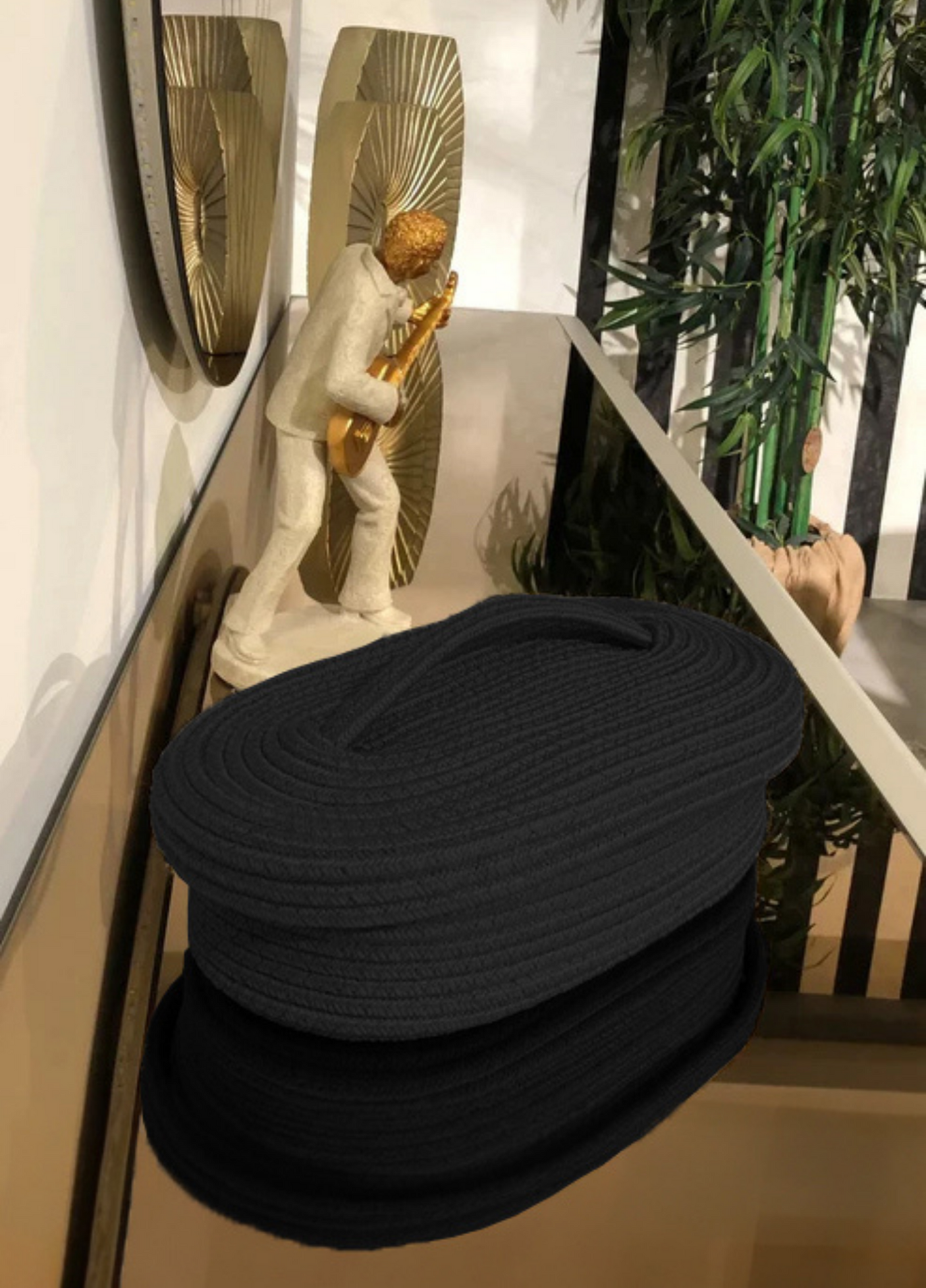 Bohem Oval Kapaklı Düzenleyici Sepet