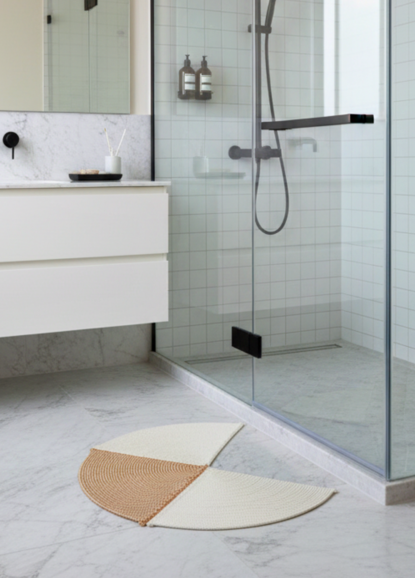 Nordic Weave Bathroom Mat Shower Cabin Doormat