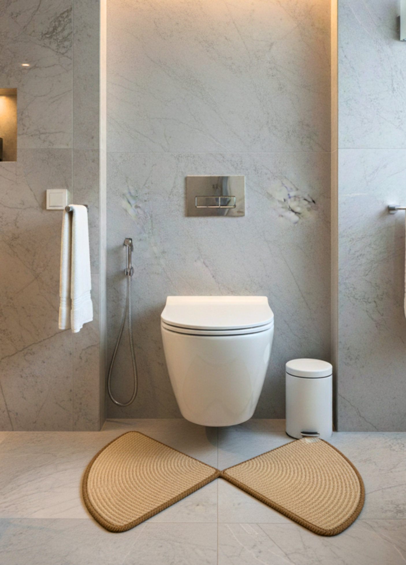 NatureLuxe Jute Toilet Seat Mat