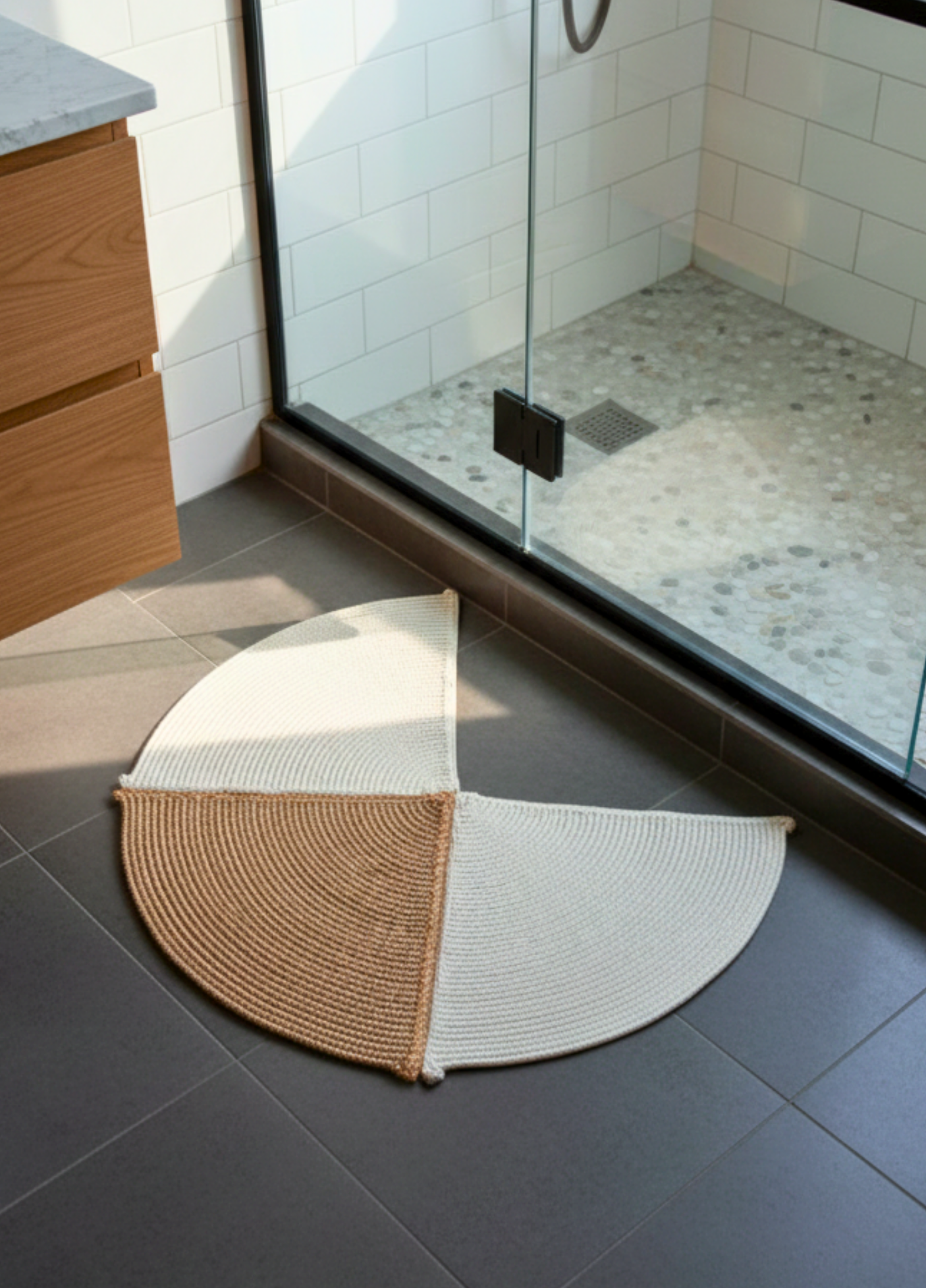 Nordic Weave Bathroom Mat Shower Cabin Doormat