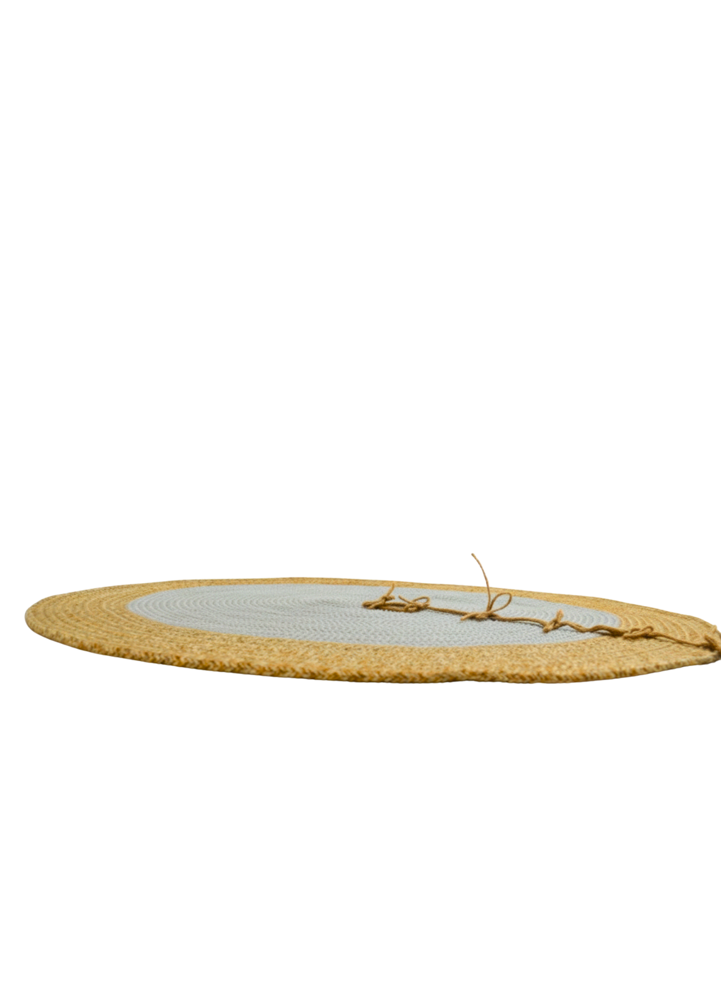 Harmony Yuvarlak Jüt Halı El İşçiliği Dekoratif Kilim Meditayon Halısı
