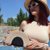 Jute Decorative Zippered Wallet