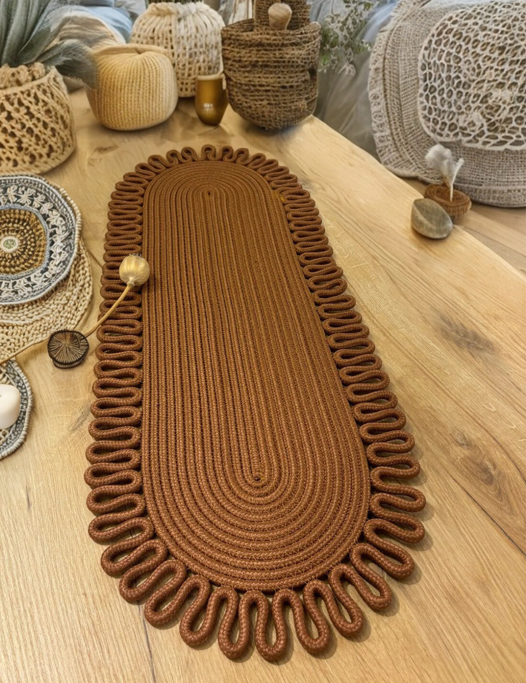 Bohem Dekoratif Runner / Masa Örtüsü
