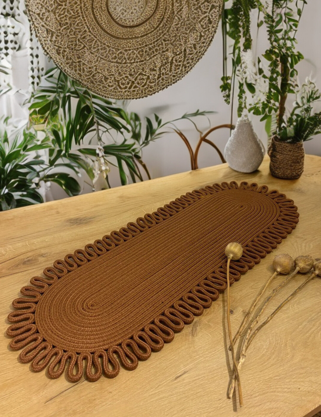 Bohem Dekoratif Runner / Masa Örtüsü