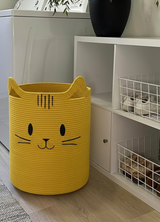 Sevimli Kedi Desenli Çocuk Odası Sepeti